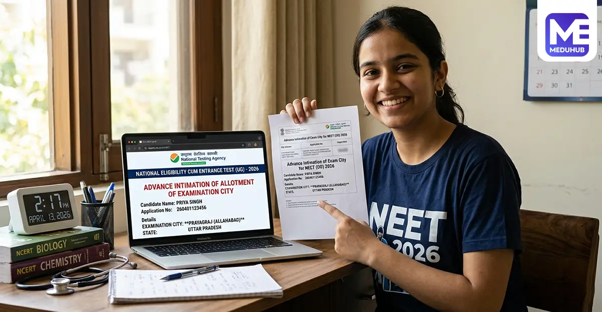 NEET UG 2026 Exam City Intimation Released: NTA Issues Advance City Slip